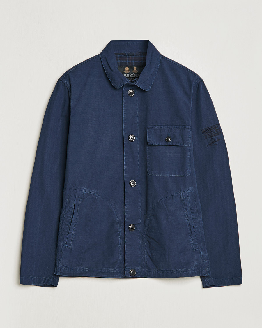 Herre | Jakker | Barbour International | Steve McQueen Terrance Shirt Jacket Navy