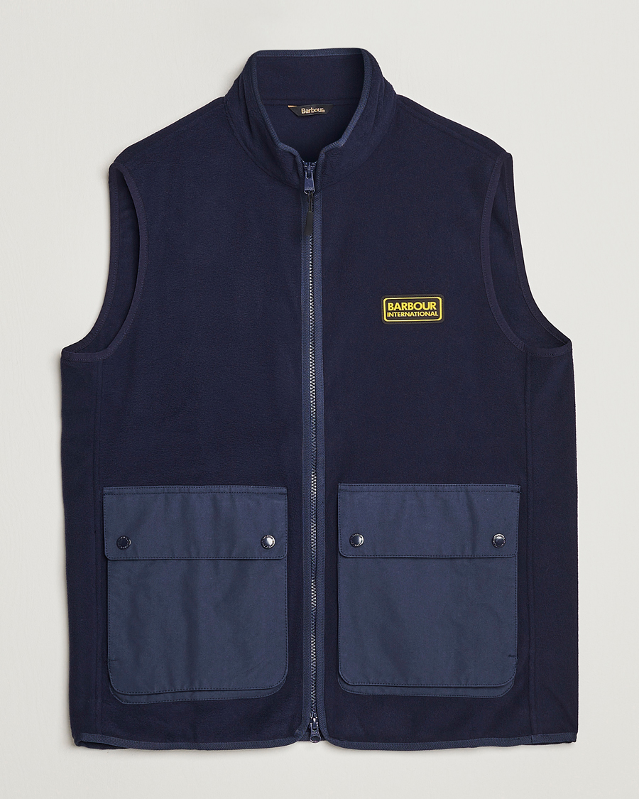 Herre | Vester | Barbour International | Oak Fleece Gilet Ink Navy