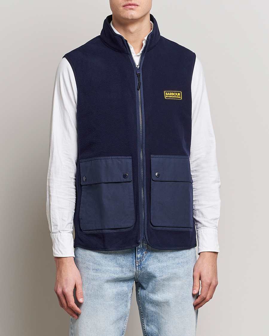 Herre | Vester | Barbour International | Oak Fleece Gilet Ink Navy