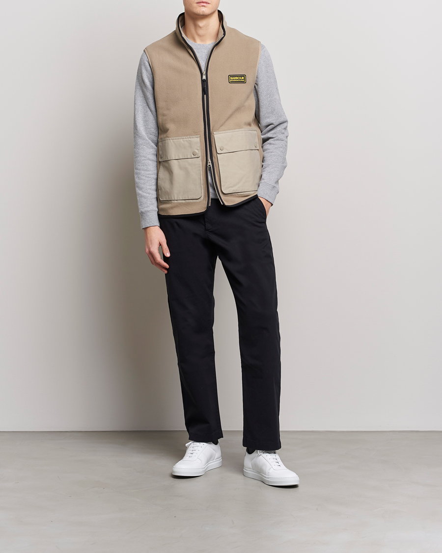 Herre | Gensere | Barbour International | Oak Fleece Gilet Concrete