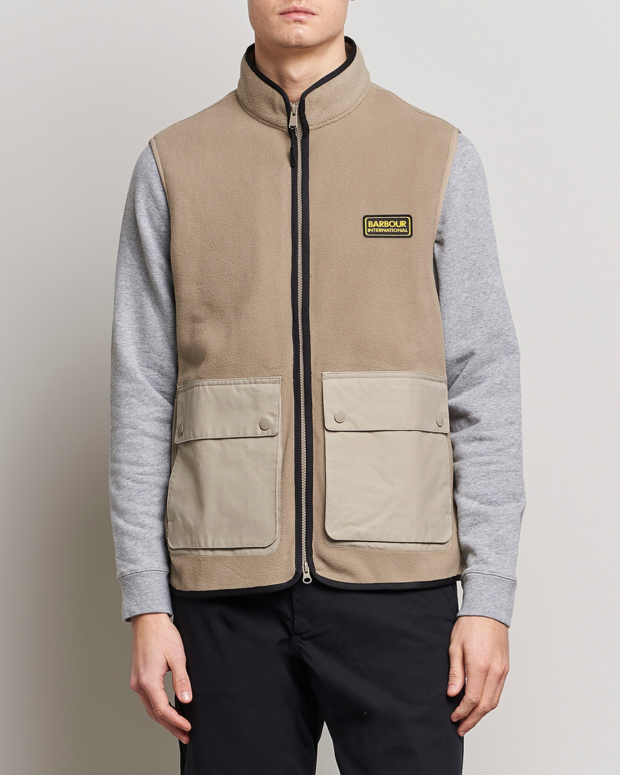 Herre | Gensere | Barbour International | Oak Fleece Gilet Concrete