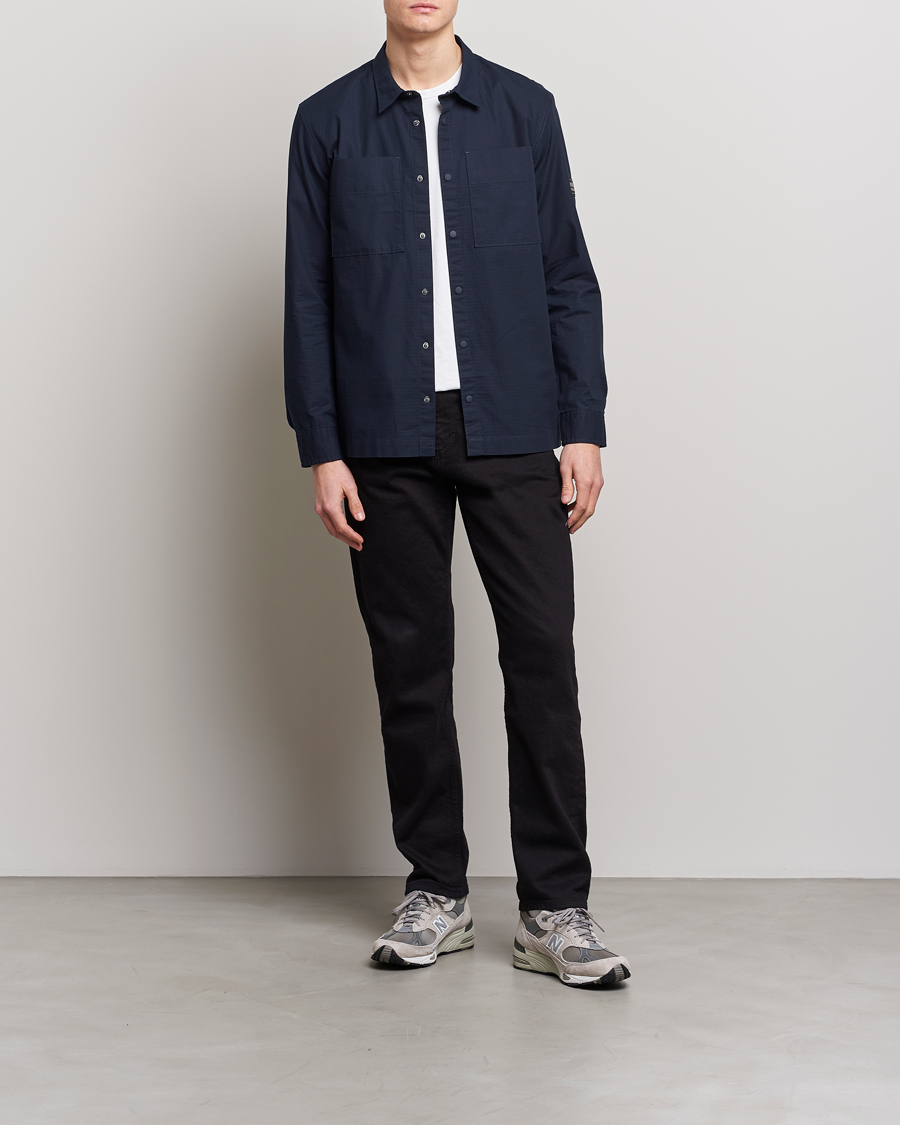 Herre | Skjorter | Barbour International | Dyne Ripstop Overshirt Nightsky Navy