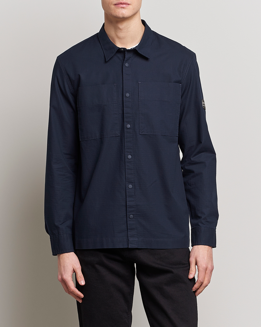 Herre | Skjorter | Barbour International | Dyne Ripstop Overshirt Nightsky Navy