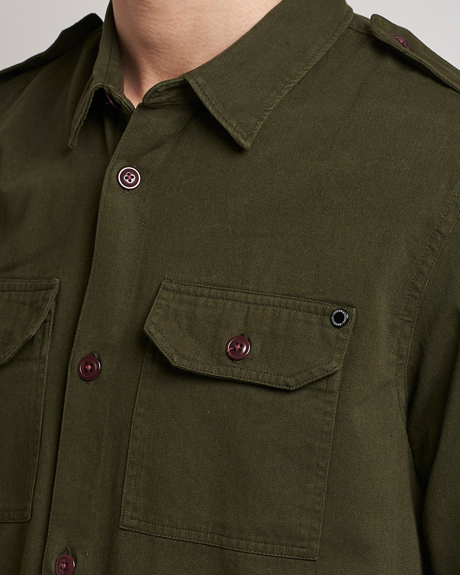 Herre | Skjorter | Barbour International | Abbe Cotton Overshirt Forrest Green
