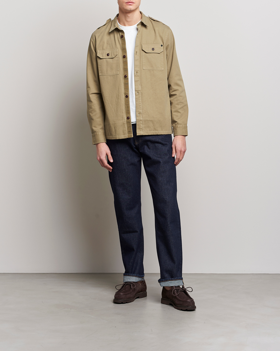 Herre | Skjorter | Barbour International | Abbe Cotton Overshirt Herb Khaki