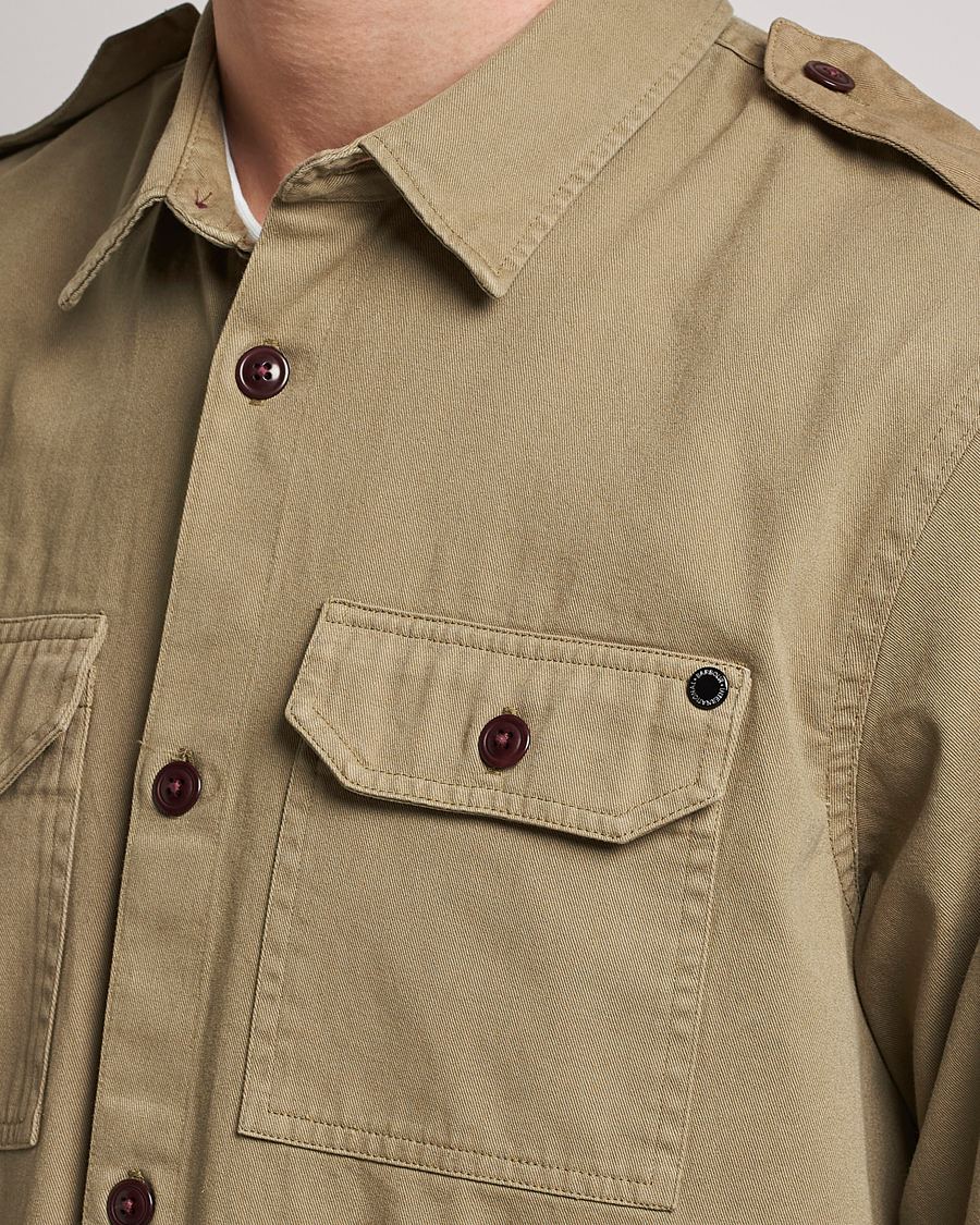Herre | Skjorter | Barbour International | Abbe Cotton Overshirt Herb Khaki
