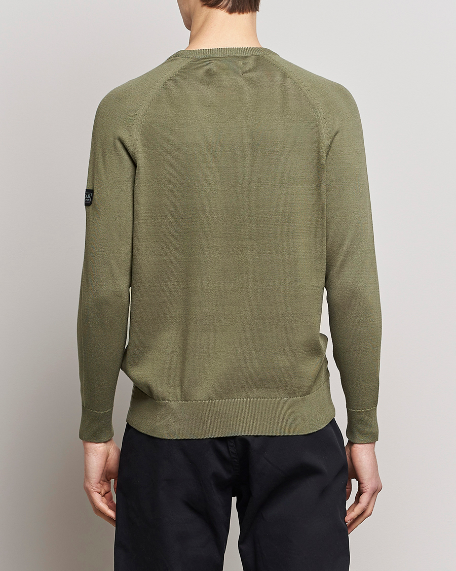 Herre | Gensere | Barbour International | Cotton Crew Neck Light Moss