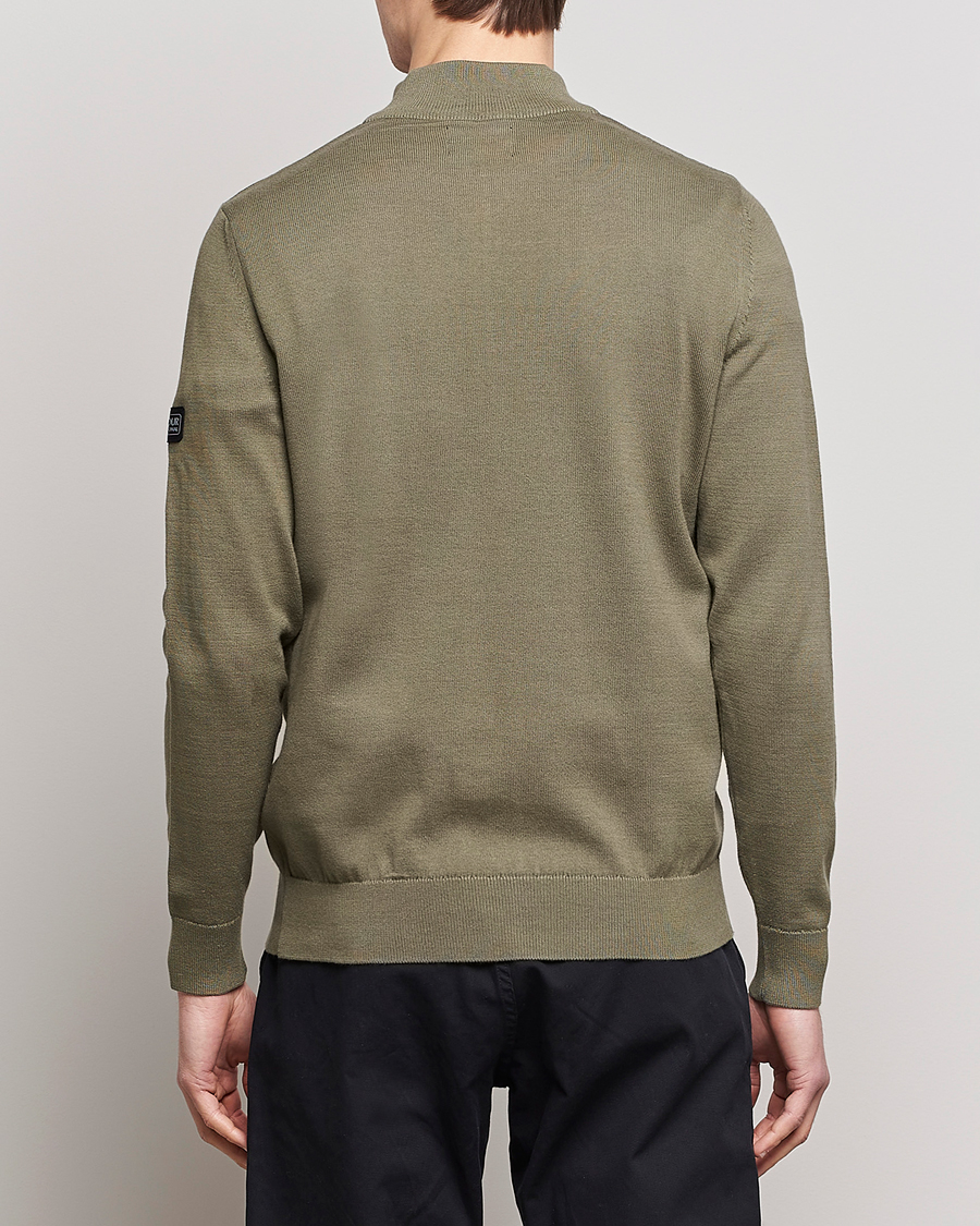Herre | Gensere | Barbour International | Cotton Half Zip Light Moss