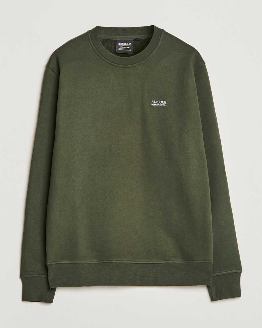 Herre | Gensere | Barbour International | Roadster Crew Neck Sweatshirt Forrest Green