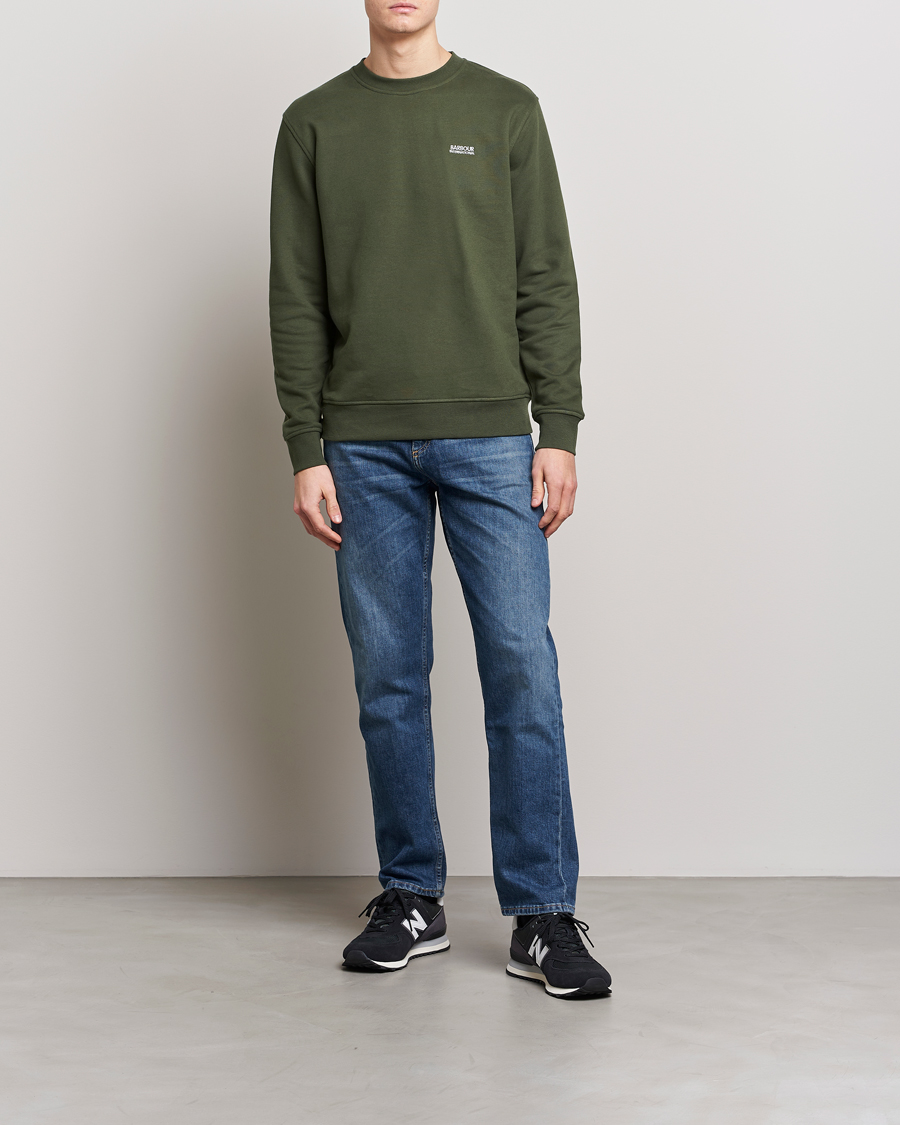 Herre | Gensere | Barbour International | Roadster Crew Neck Sweatshirt Forrest Green