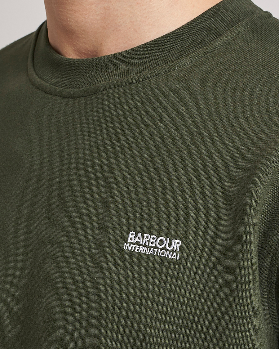 Herre | Gensere | Barbour International | Roadster Crew Neck Sweatshirt Forrest Green