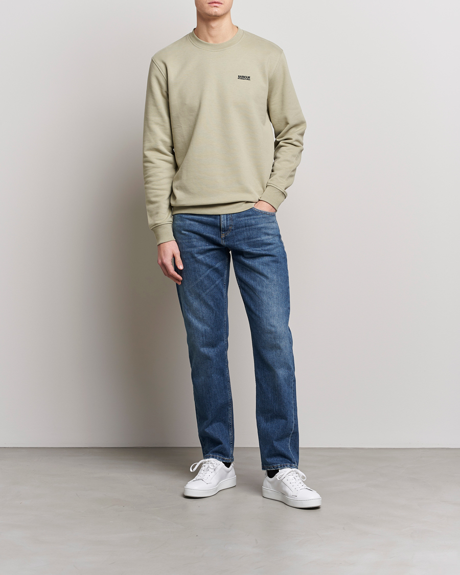 Herre | Gensere | Barbour International | Roadster Crew Neck Sweatshirt Cavaliry Sun