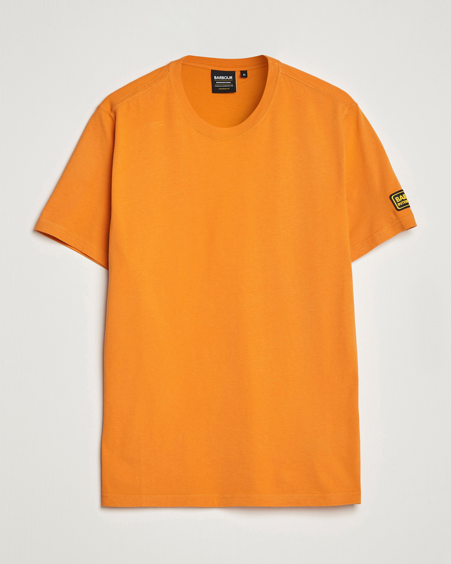 Herre | T-Shirts | Barbour International | Devise Crew Neck T-Shirt Amber Orange
