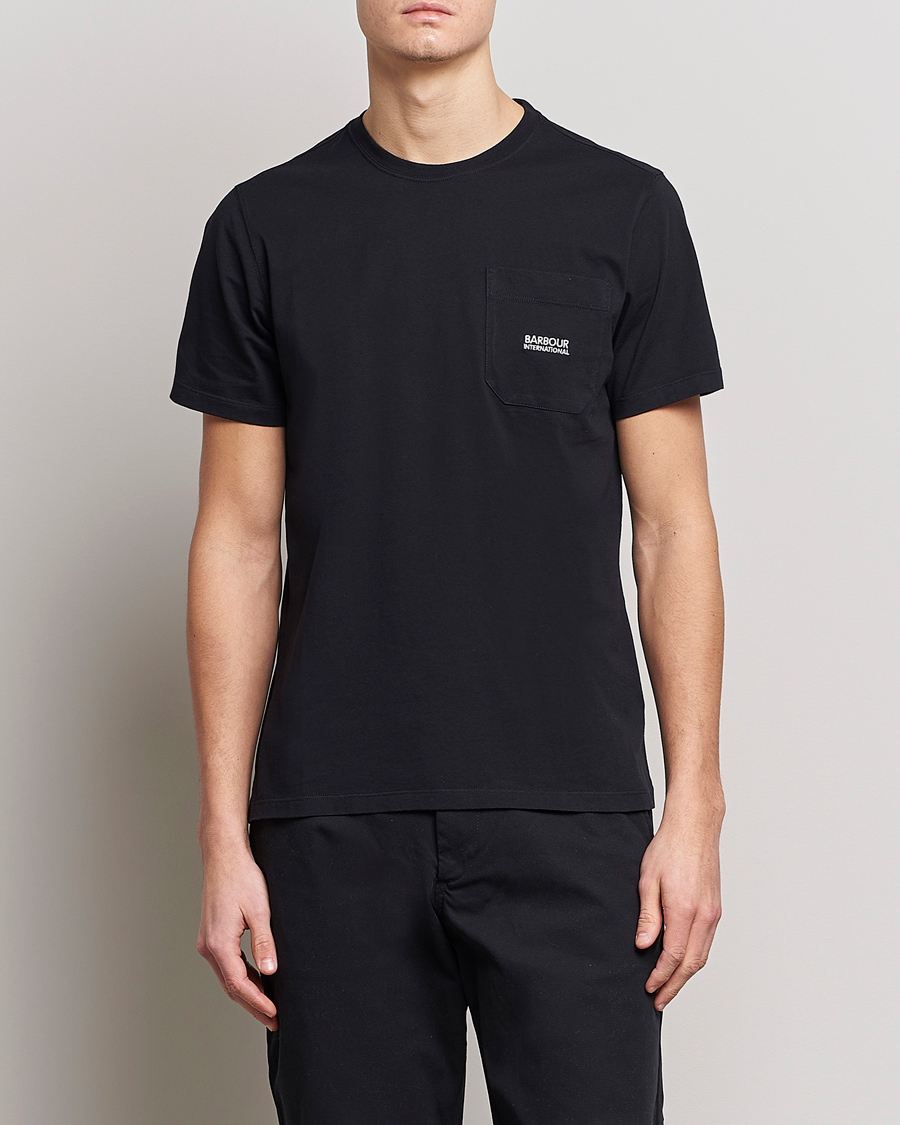 Herre |  | Barbour International | Radok Pocket Crew Neck T-Shirt Black