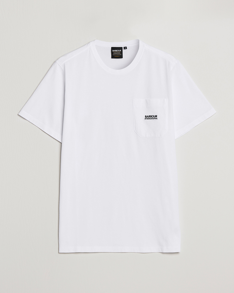 Herre | T-Shirts | Barbour International | Radok Pocket Crew Neck T-Shirt White