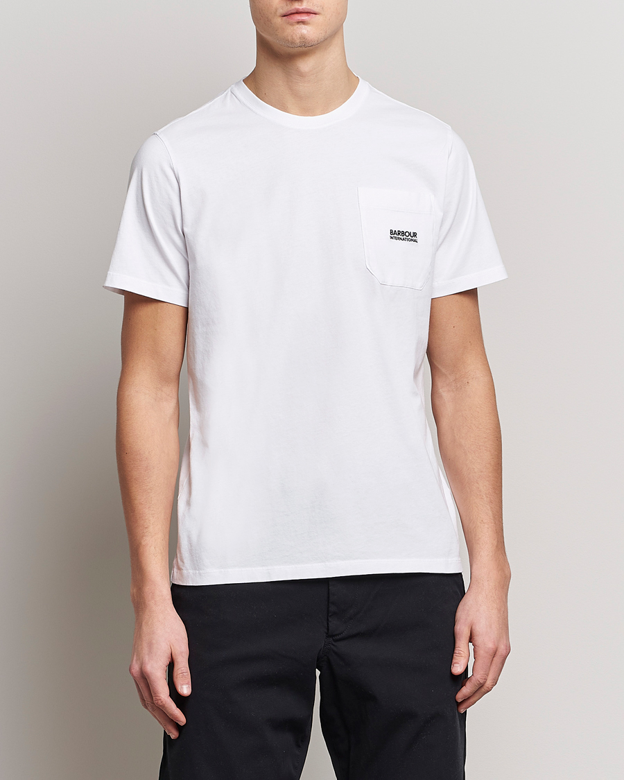 Herre |  | Barbour International | Radok Pocket Crew Neck T-Shirt White
