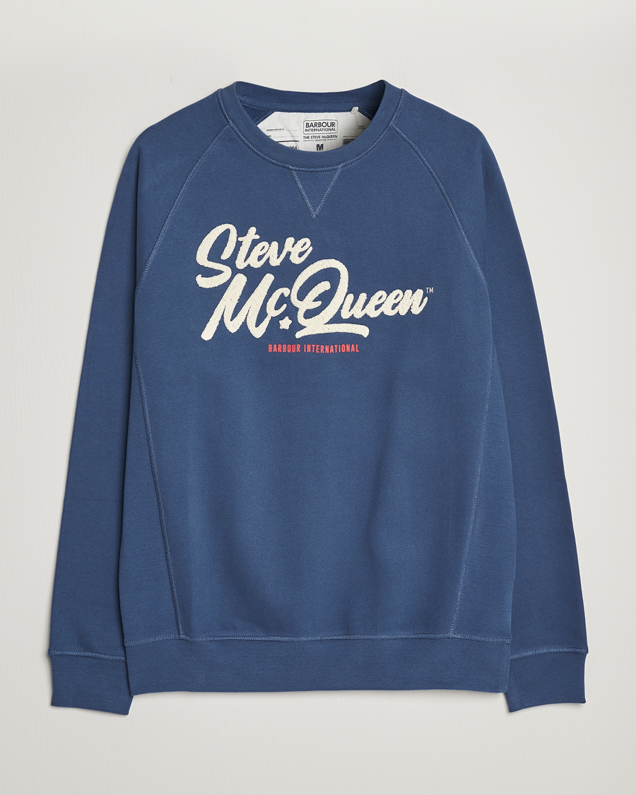 Herre | Gensere | Barbour International | Holtz Steve McQueen Crew Neck Sweatshirt Blue
