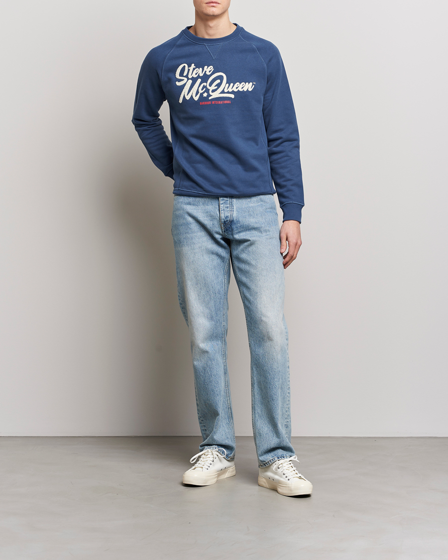 Herre | Gensere | Barbour International | Holtz Steve McQueen Crew Neck Sweatshirt Blue