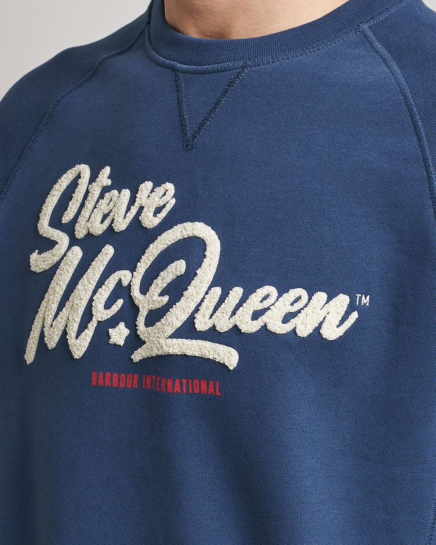 Herre | Gensere | Barbour International | Holtz Steve McQueen Crew Neck Sweatshirt Blue