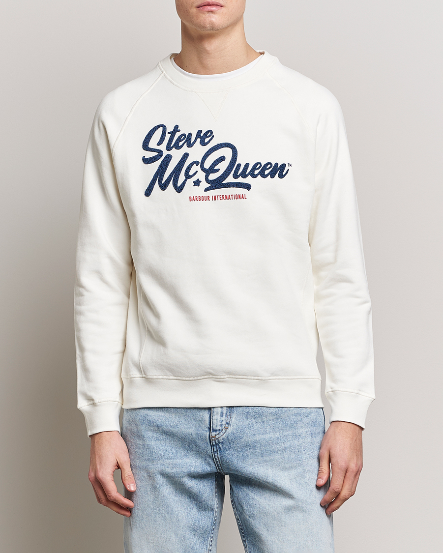 Herre | | Barbour International | Holtz Steve McQueen Crew Neck Sweatshirt White