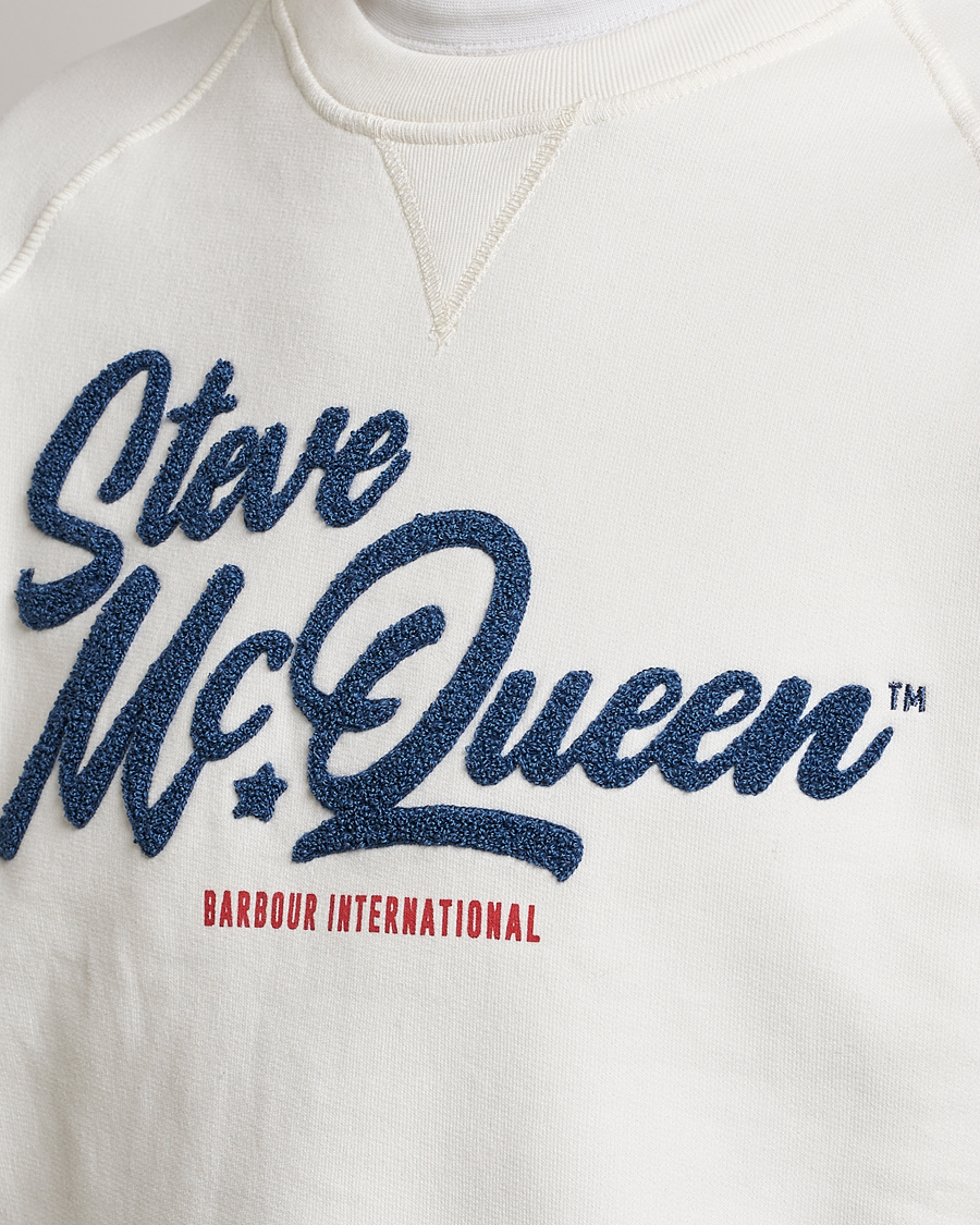Herre | Gensere | Barbour International | Holtz Steve McQueen Crew Neck Sweatshirt White