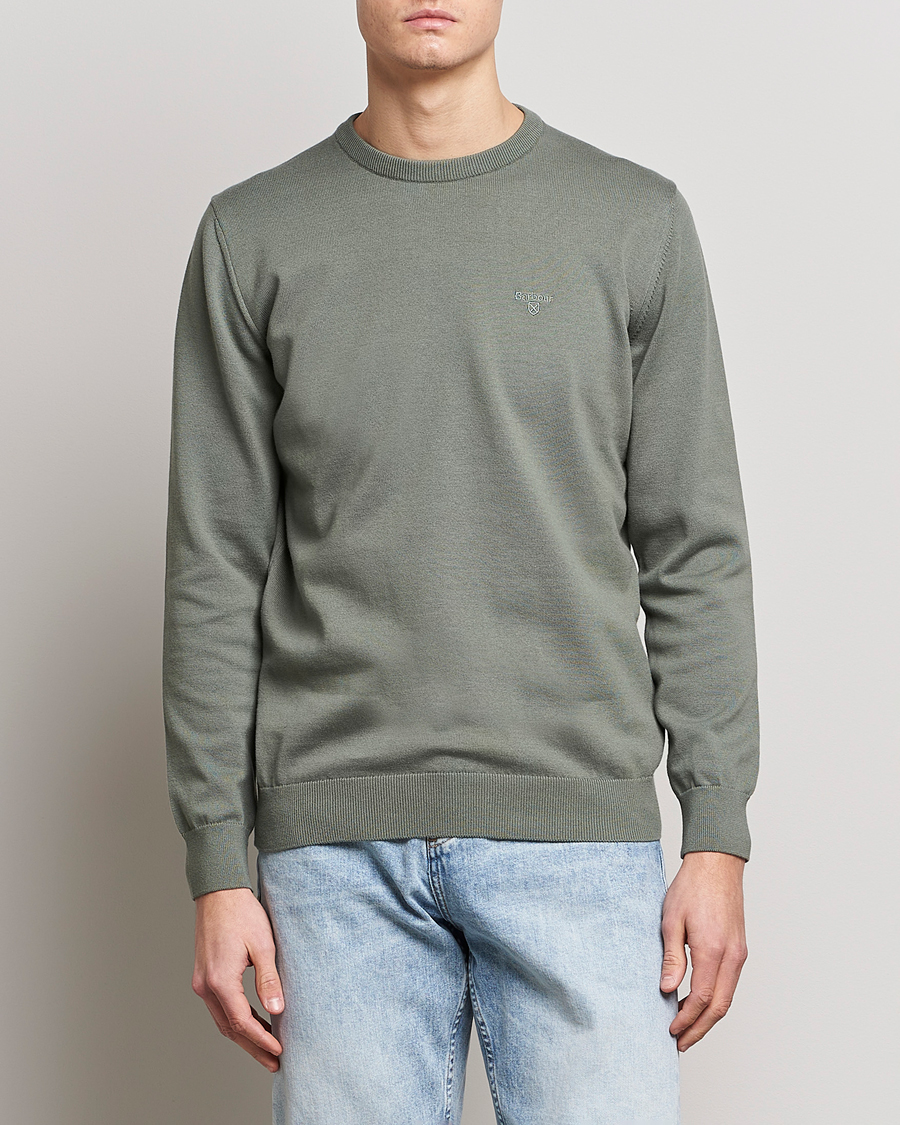 Herre | Barbour Lifestyle | Barbour Lifestyle | Pima Cotton Crew Neck Agave Green
