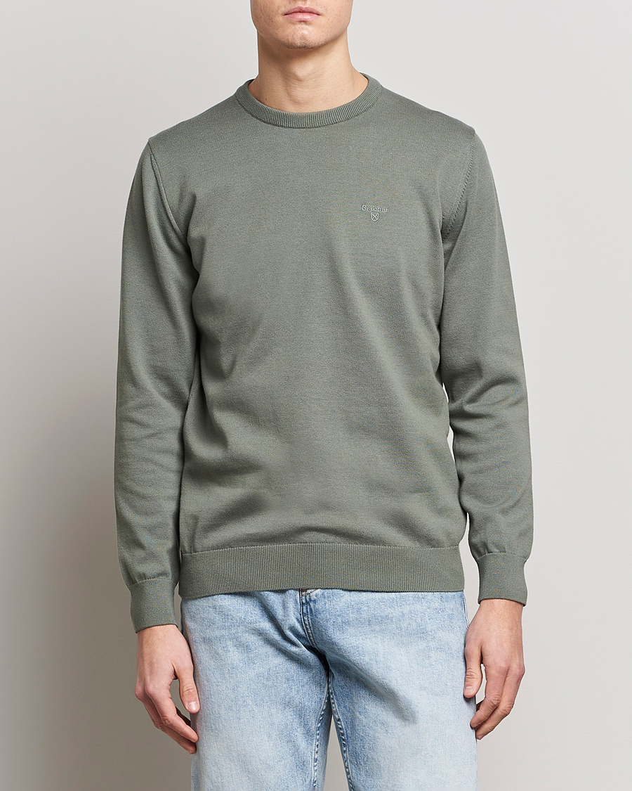Herre | Gensere | Barbour Lifestyle | Pima Cotton Crew Neck Agave Green