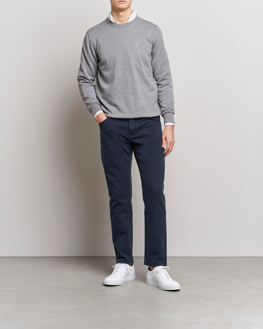 Herre | Gensere | Barbour Lifestyle | Pima Cotton Crew Neck Grey Marl