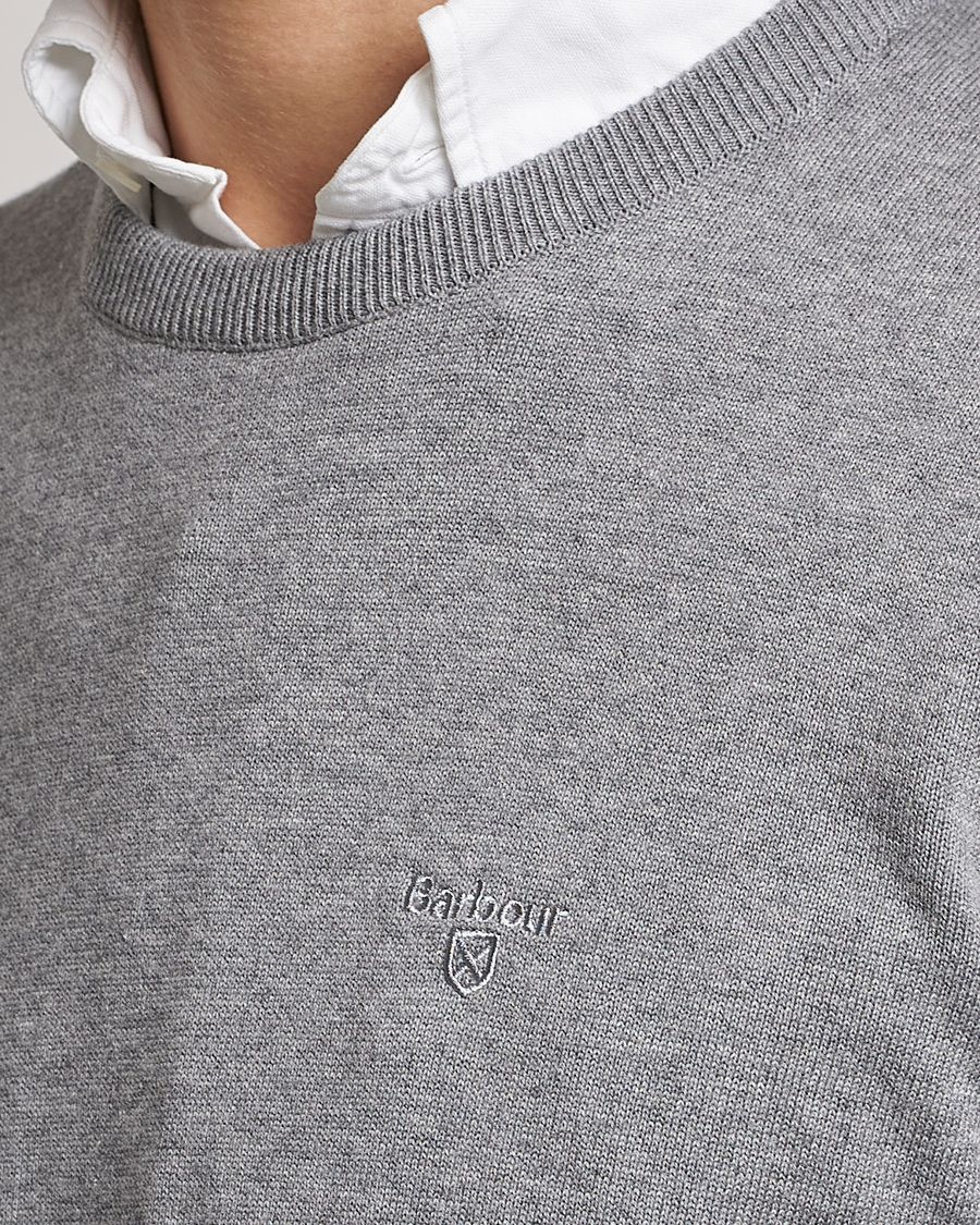 Herre | Gensere | Barbour Lifestyle | Pima Cotton Crew Neck Grey Marl