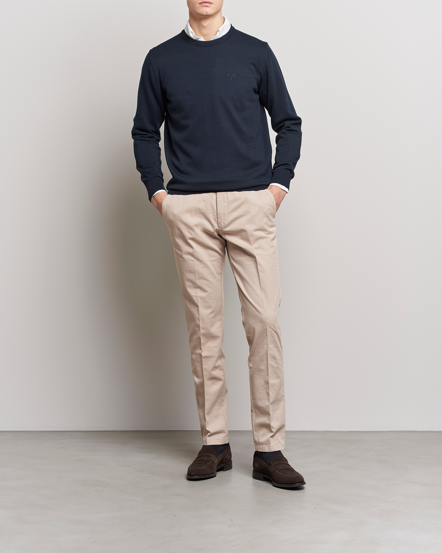 Herre | Gensere | Barbour Lifestyle | Pima Cotton Crew Neck Navy
