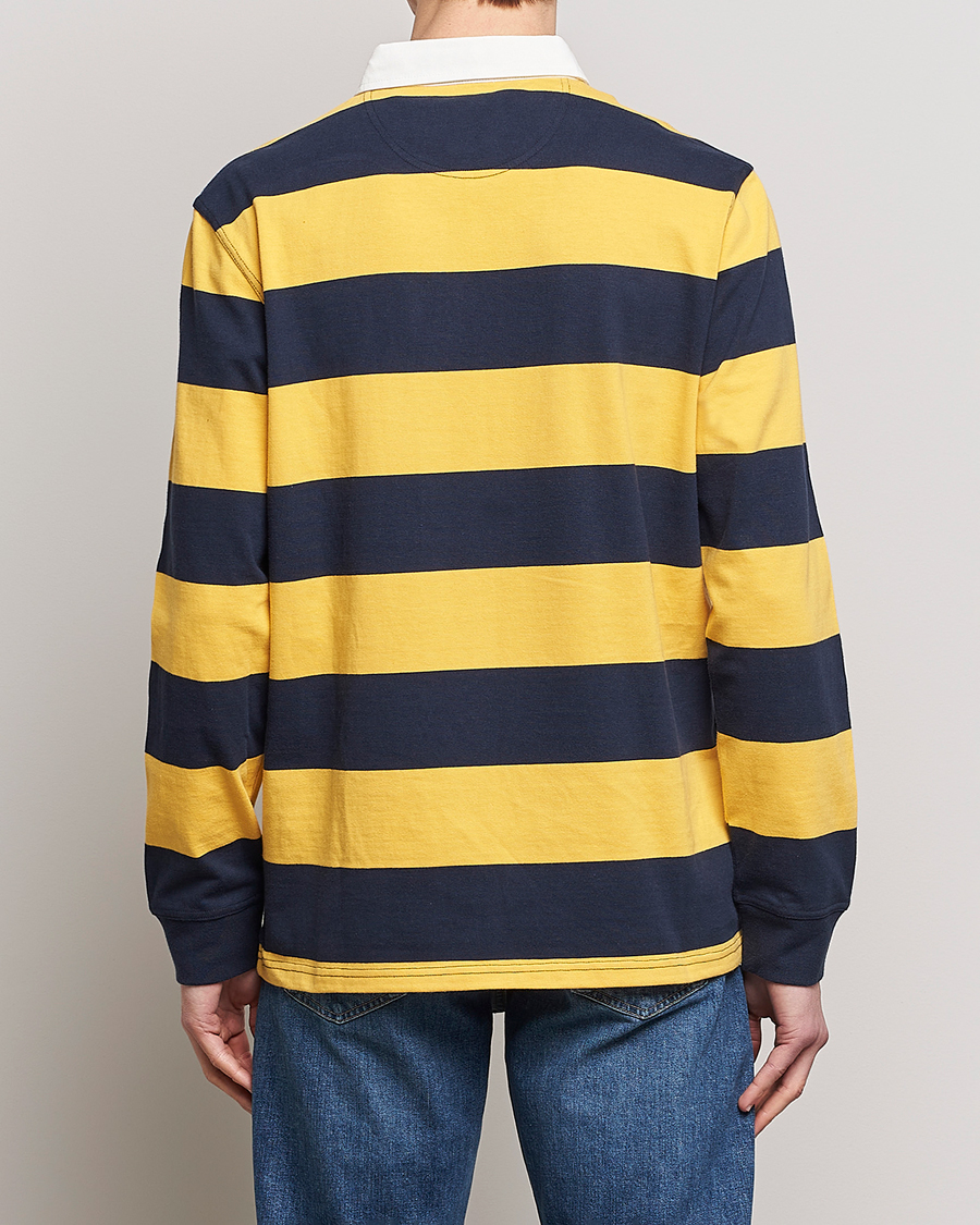 Herre | Gensere | Barbour Lifestyle | Hollywell Striped Rugby Navy/Yellow
