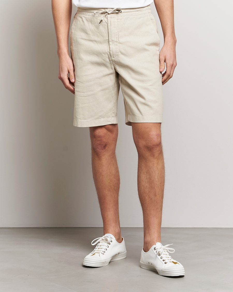 Herre | Plagg i lin | Barbour Lifestyle | Linen/Cotton Drawstring Shorts Light Stone