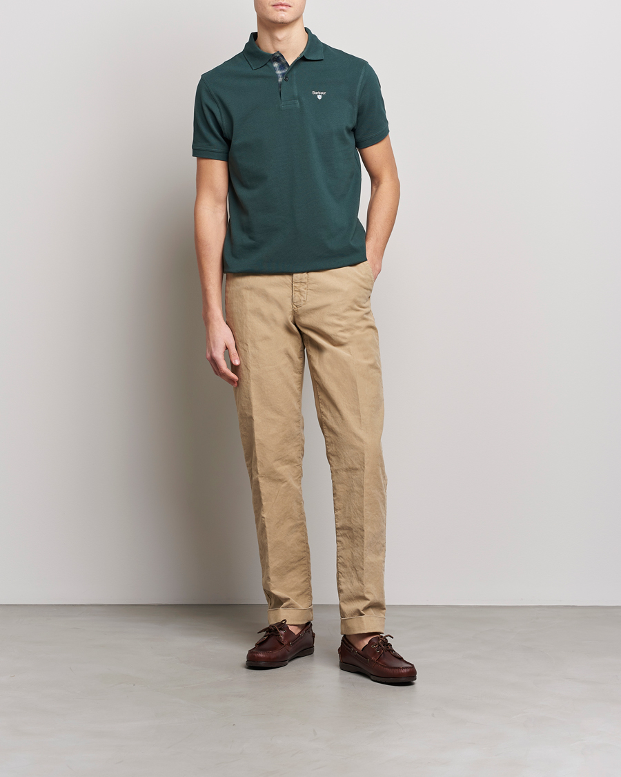 Herre | Pikéer | Barbour Lifestyle | Tartan Pique Polo Green Gables