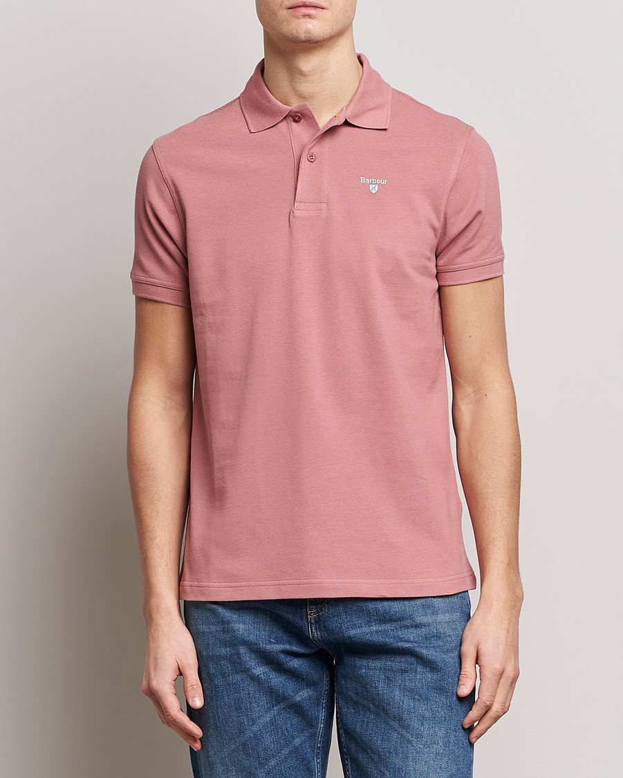 Herre |  | Barbour Lifestyle | Sports Polo Faded Pink