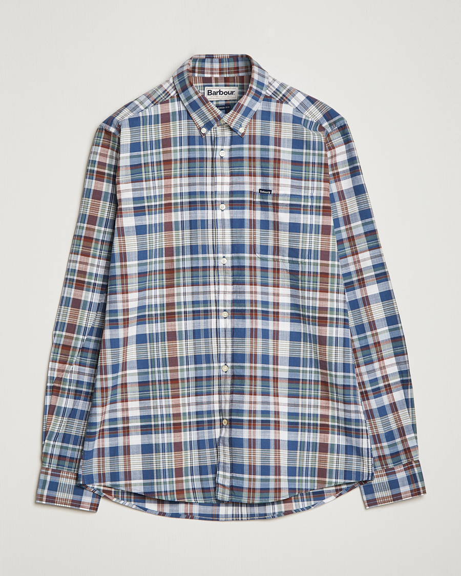 Herre | Skjorter | Barbour Lifestyle | Tailored Fit Seacove Checked Shirt Blue 