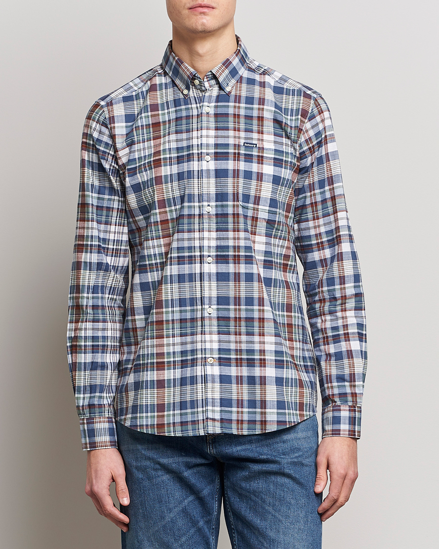 Herre | | Barbour Lifestyle | Tailored Fit Seacove Checked Shirt Blue