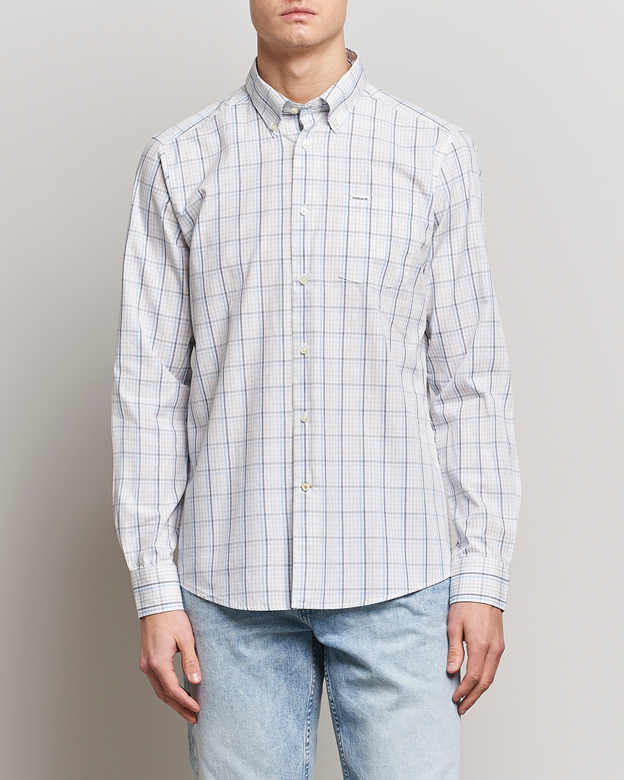 Herre |  | Barbour Lifestyle | Tailored Fit Alnwick Checked Shirt Stone