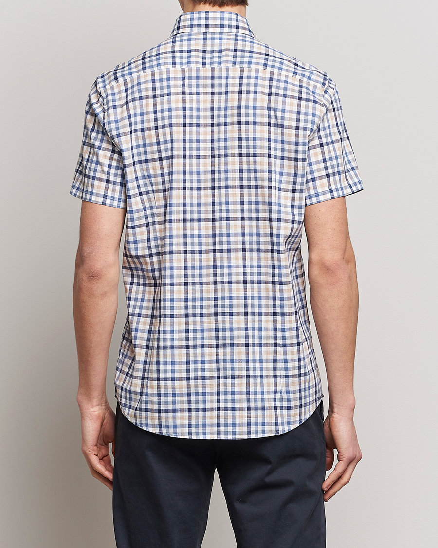 Herre | Skjorter | Barbour Lifestyle | Tailored Fit Kinson Short Sleeve Checked Shirt Stone