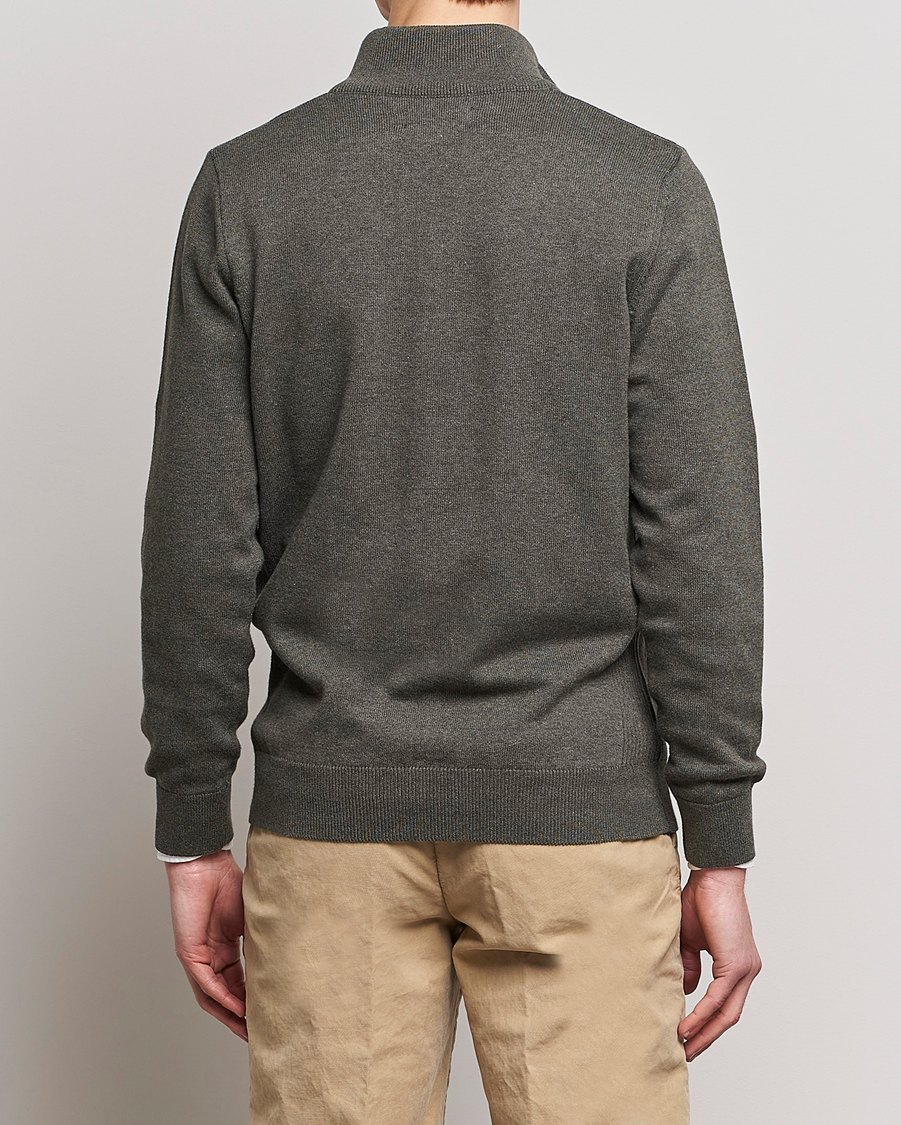 Herre | Gensere | Barbour Lifestyle | Cotton Half Zip Olive Marl