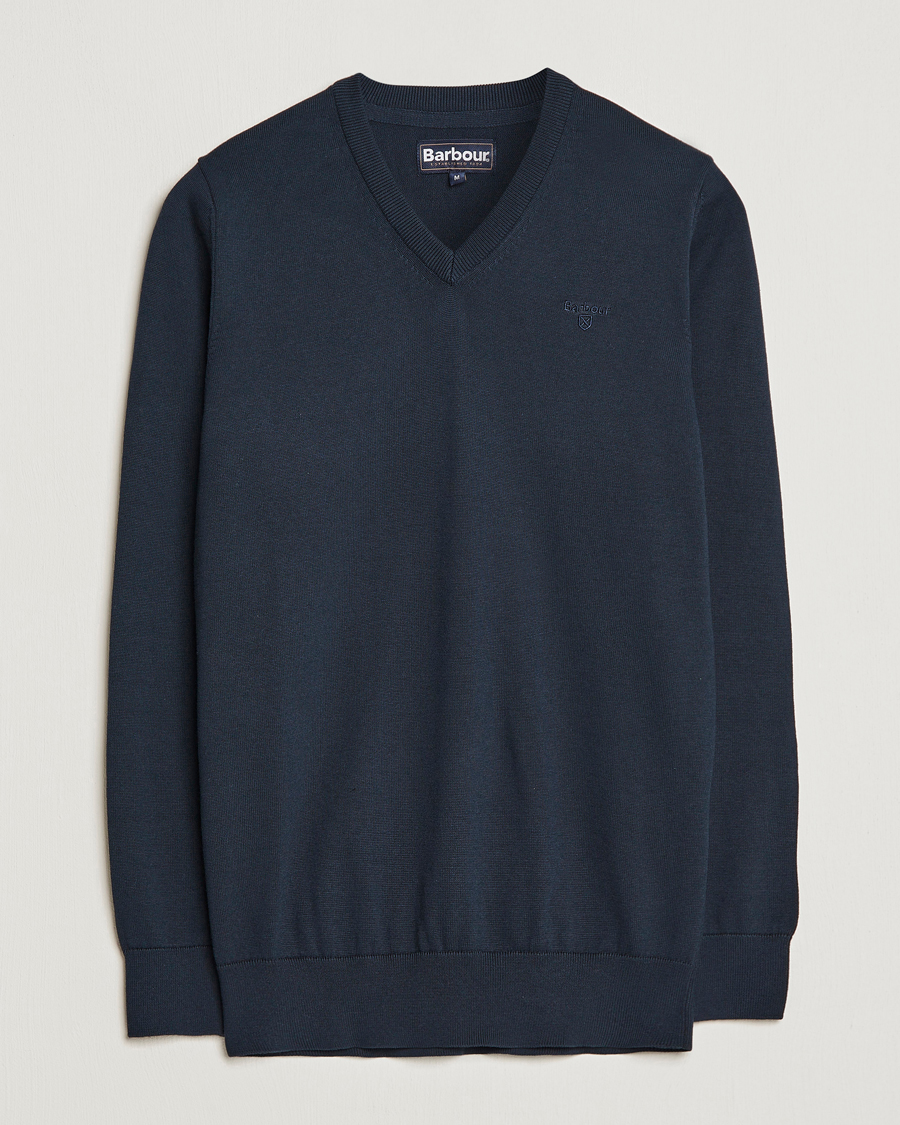 Herre | Gensere | Barbour Lifestyle | Pima Cotton V-Neck Navy