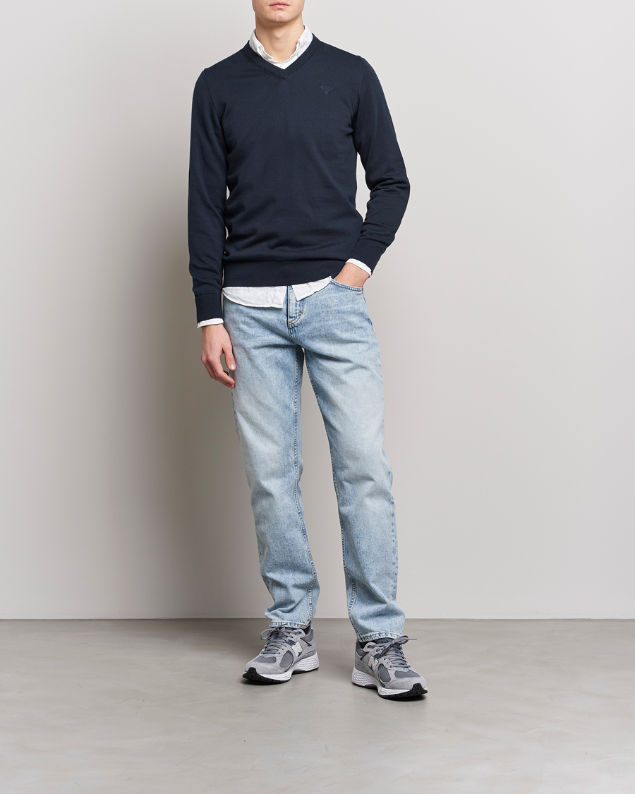 Herre | Gensere | Barbour Lifestyle | Pima Cotton V-Neck Navy