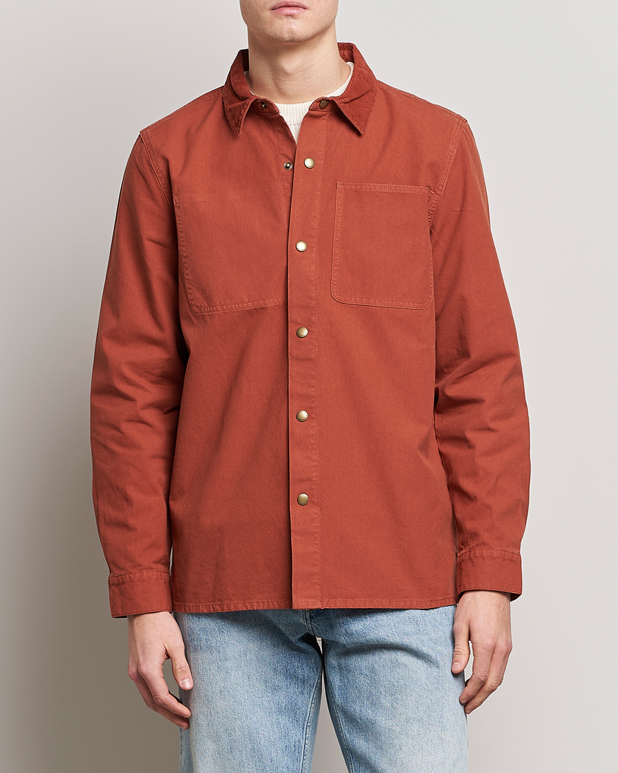 Herre | Barbour White Label | Barbour White Label | Lorenzo Cotton Overshirt Rust