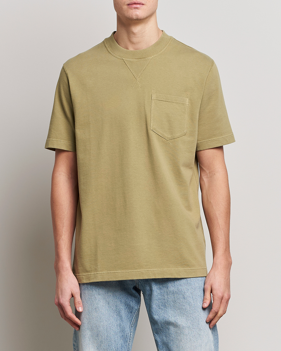 Herre | Barbour | Barbour White Label | Williams Heavy Pocket T-Shirt Bleached Olive
