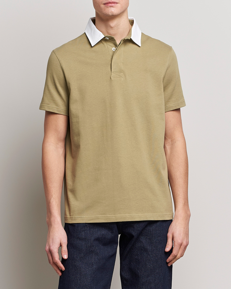 Herre | Barbour White Label | Barbour White Label | Wilson Short Sleeve Cotton Polo Bleached Olive