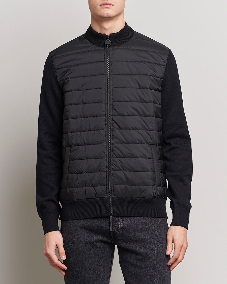 Herre | Barbour International | Barbour International | Legacy Baffle Zip Through Sweater Black