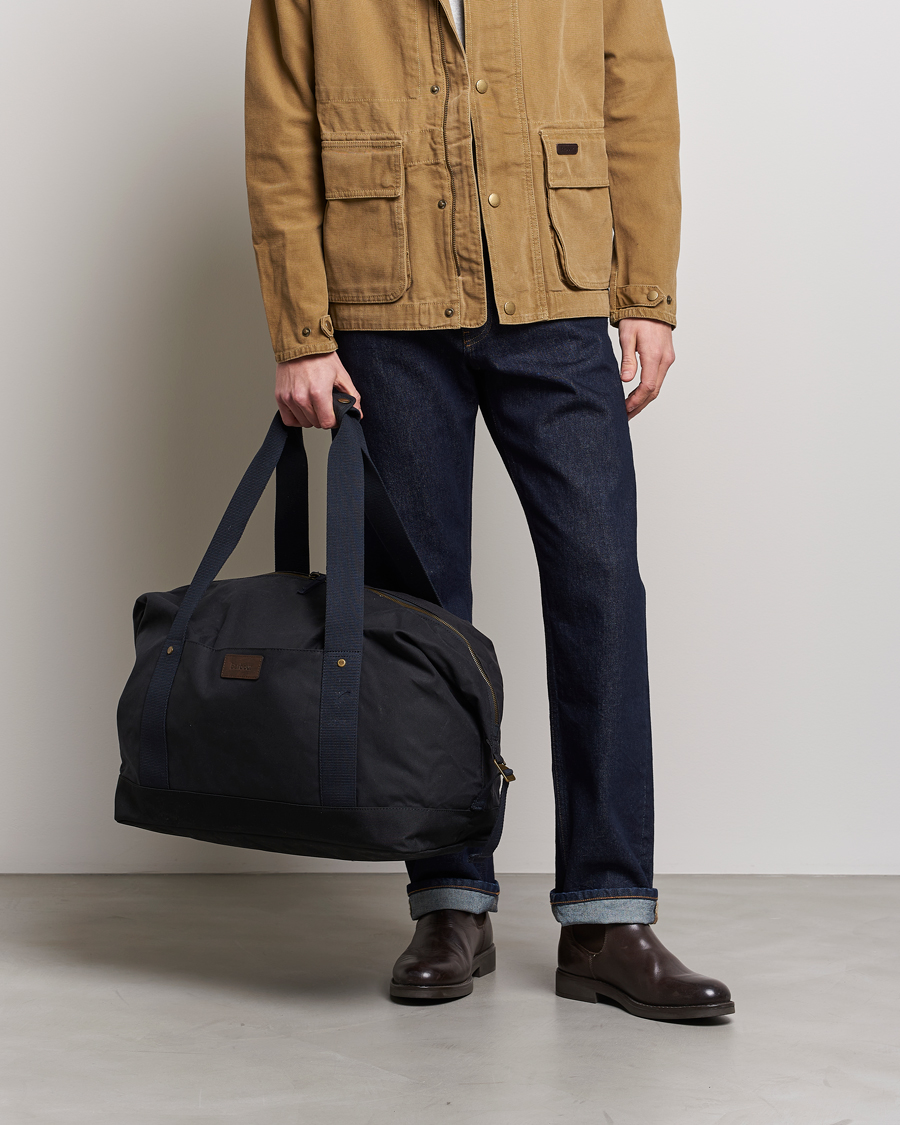 Herre | Assesoarer | Barbour International | Explorer Wax Duffle Bag Navy