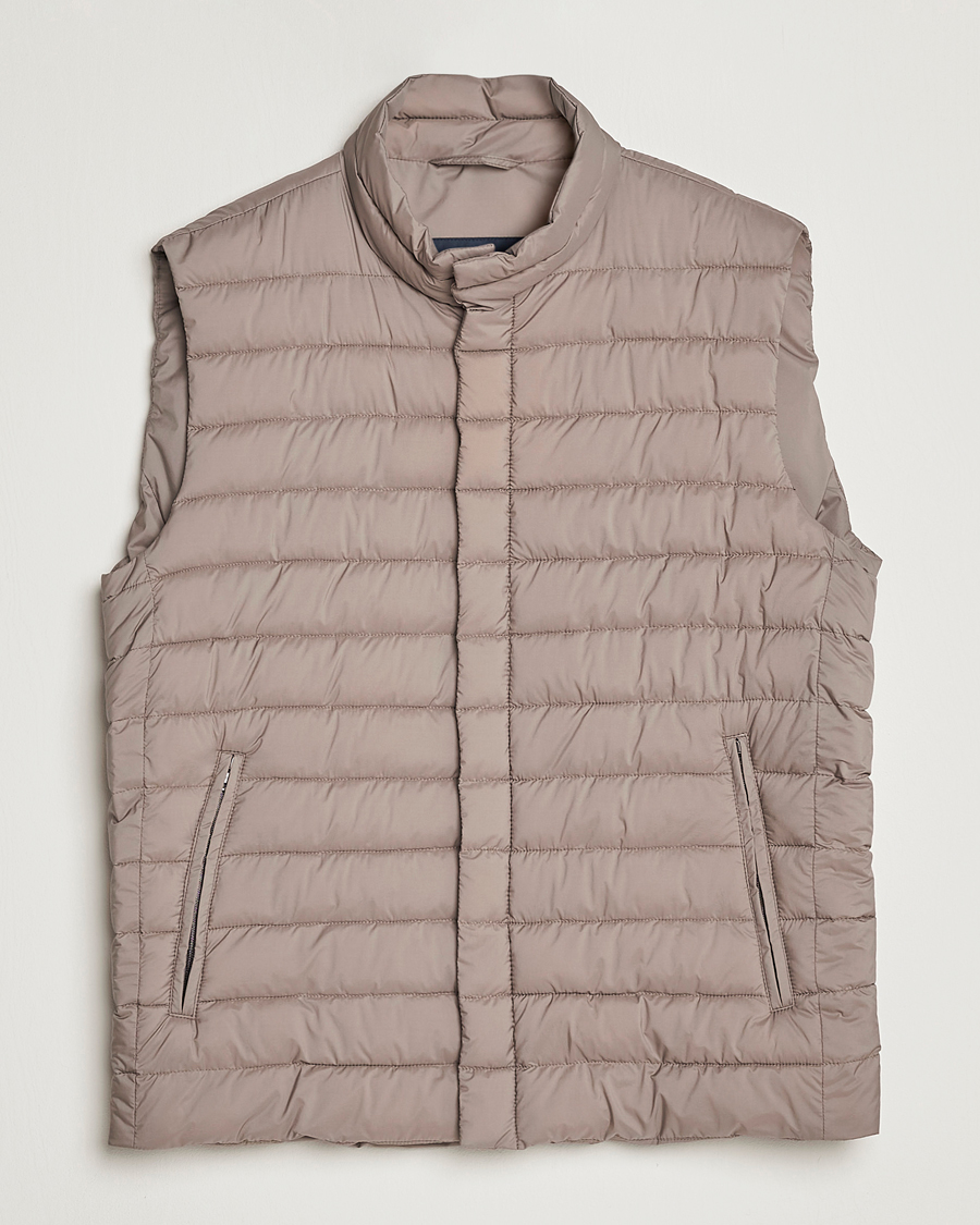 Herre | Vester | Herno | Nuage Matt Nylon Vest Taupe