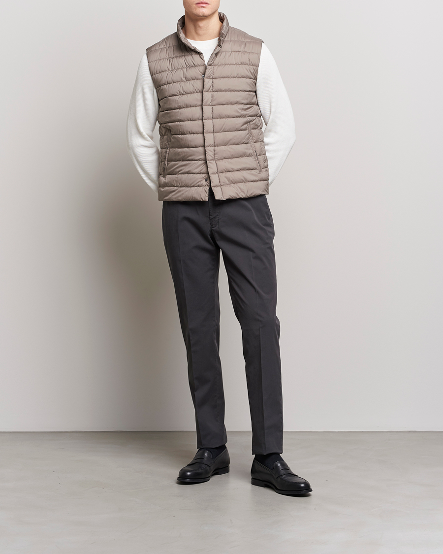 Herre | Jakker | Herno | Nuage Matt Nylon Vest Taupe