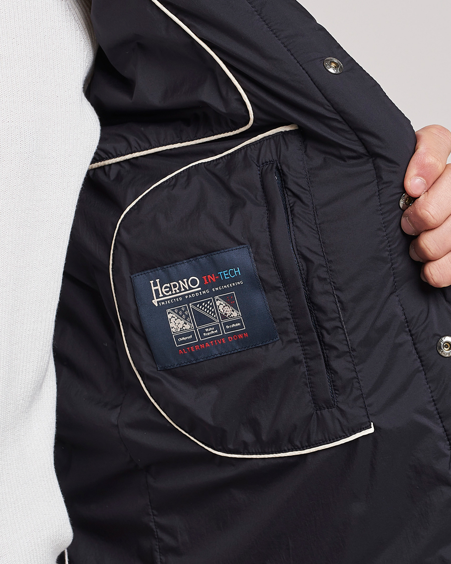 Herre | Vester | Herno | Nuage Matt Nylon Vest Midnight
