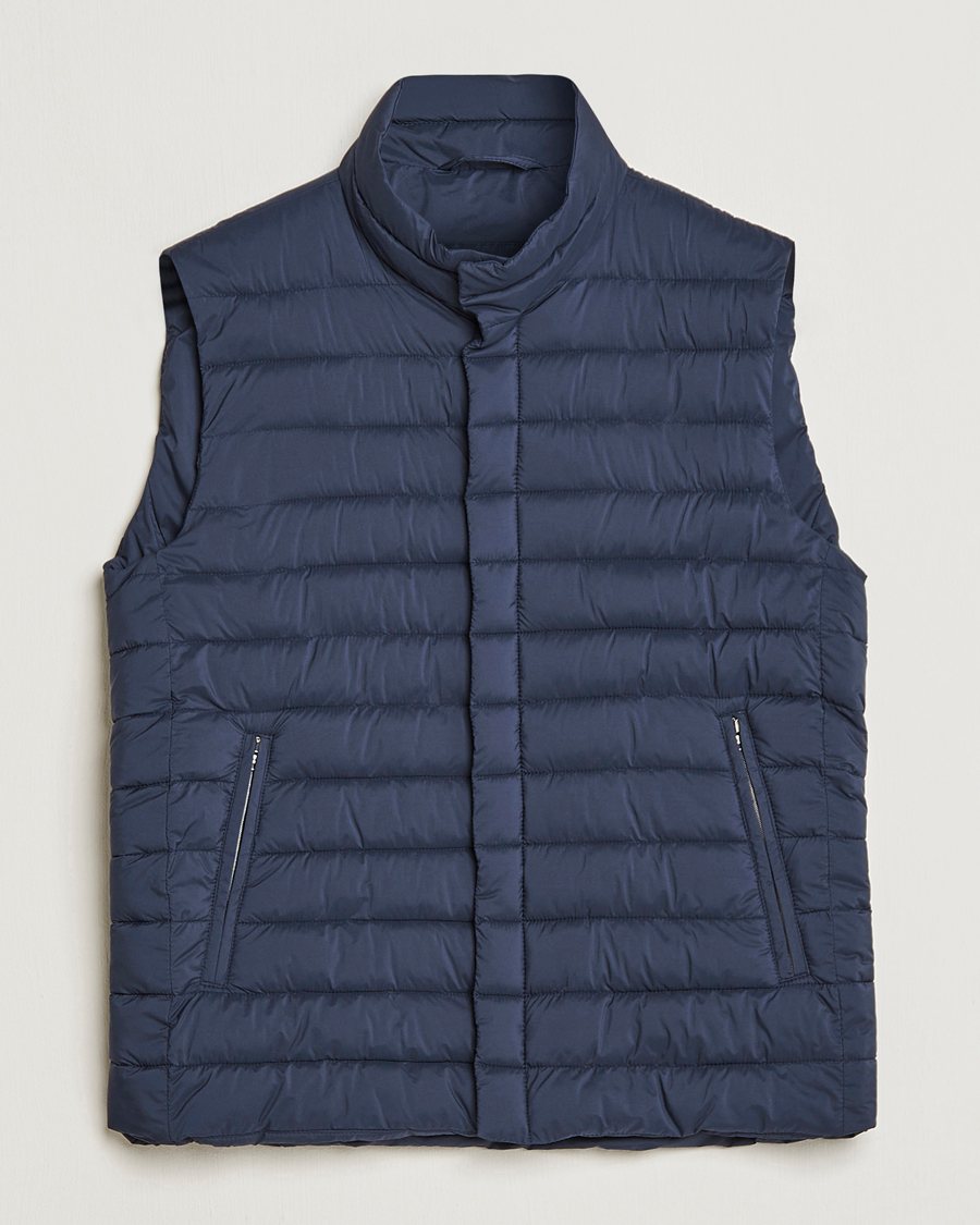 Herre | Vester | Herno | Nuage Matt Nylon Vest Navy